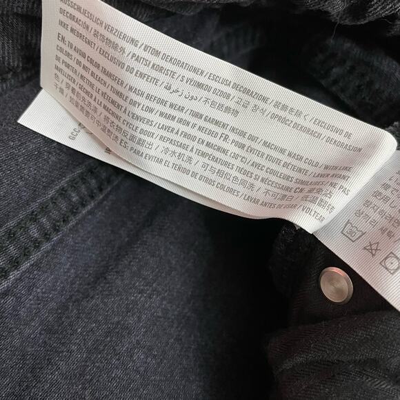 Abercrombie Fitch 90s Straight Ultra High Rise Distressed Black Jeans 35 20 new - Picture 14 of 14